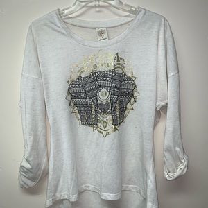 Self Esteem 2 elephants light weight 3/4 sleeve